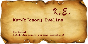 Karácsony Evelina névjegykártya